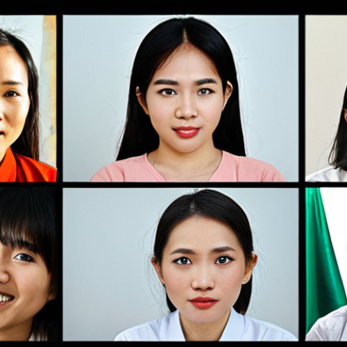 Home 6 **Prompt:** A vibrant, diverse group of Vietnamese professional translators and interpreters collaborating dynamically. The scene should show them in a modern, inclusive online community setting, with elements like screens displaying collaborative documents, video calls, and forum discussions. Focus on their engaged expressions, showing a sense of shared knowledge, mentorship, and mutual support. Emphasize the warmth of the community and the rapid exchange of practical experience, with subtle nods to Vietnamese cultural context in their appearance or implied environment. The overall mood should be bright, empowering, and knowledge-rich.